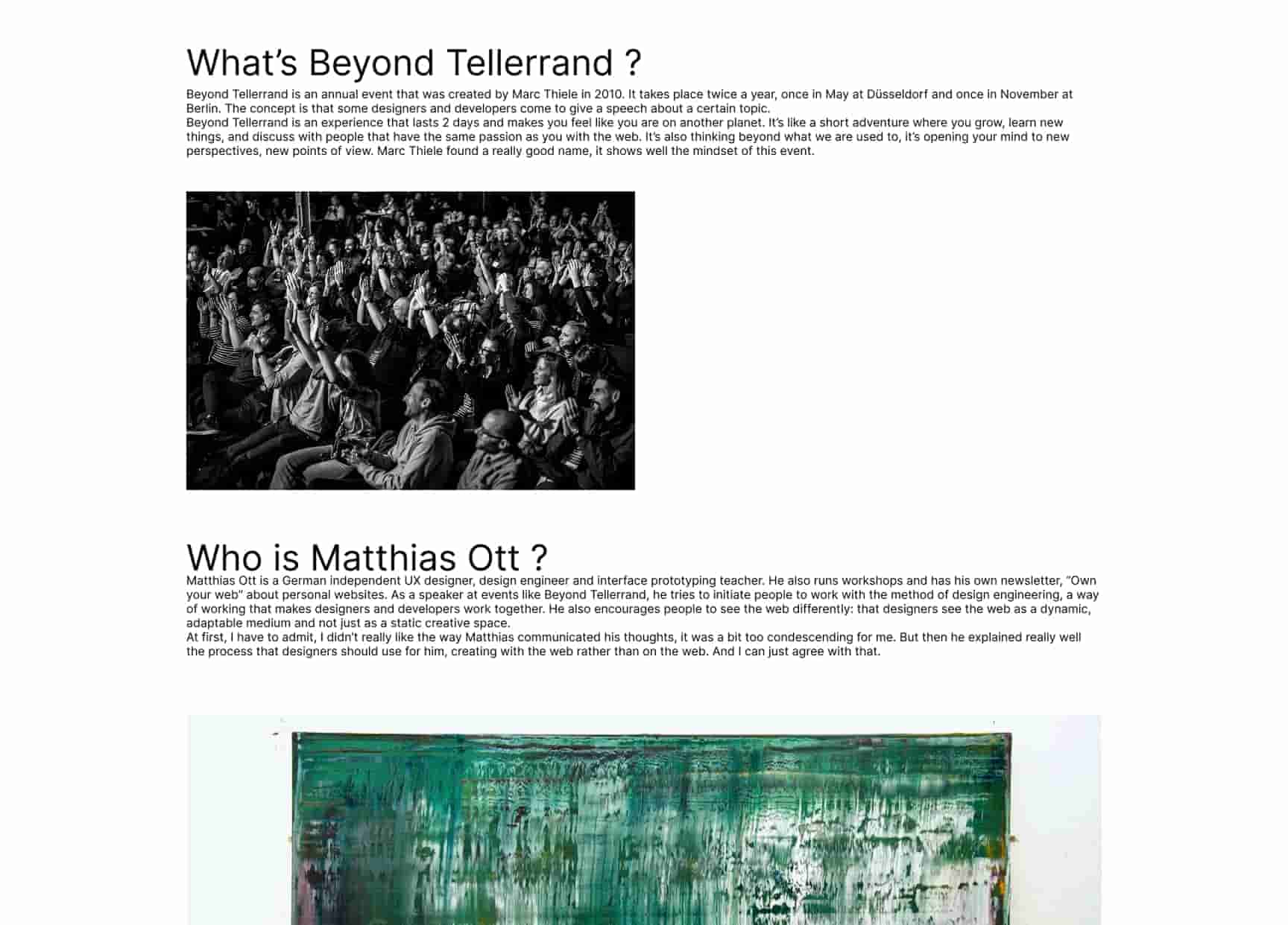 exemple de mon deuxième essai de design dans Figma