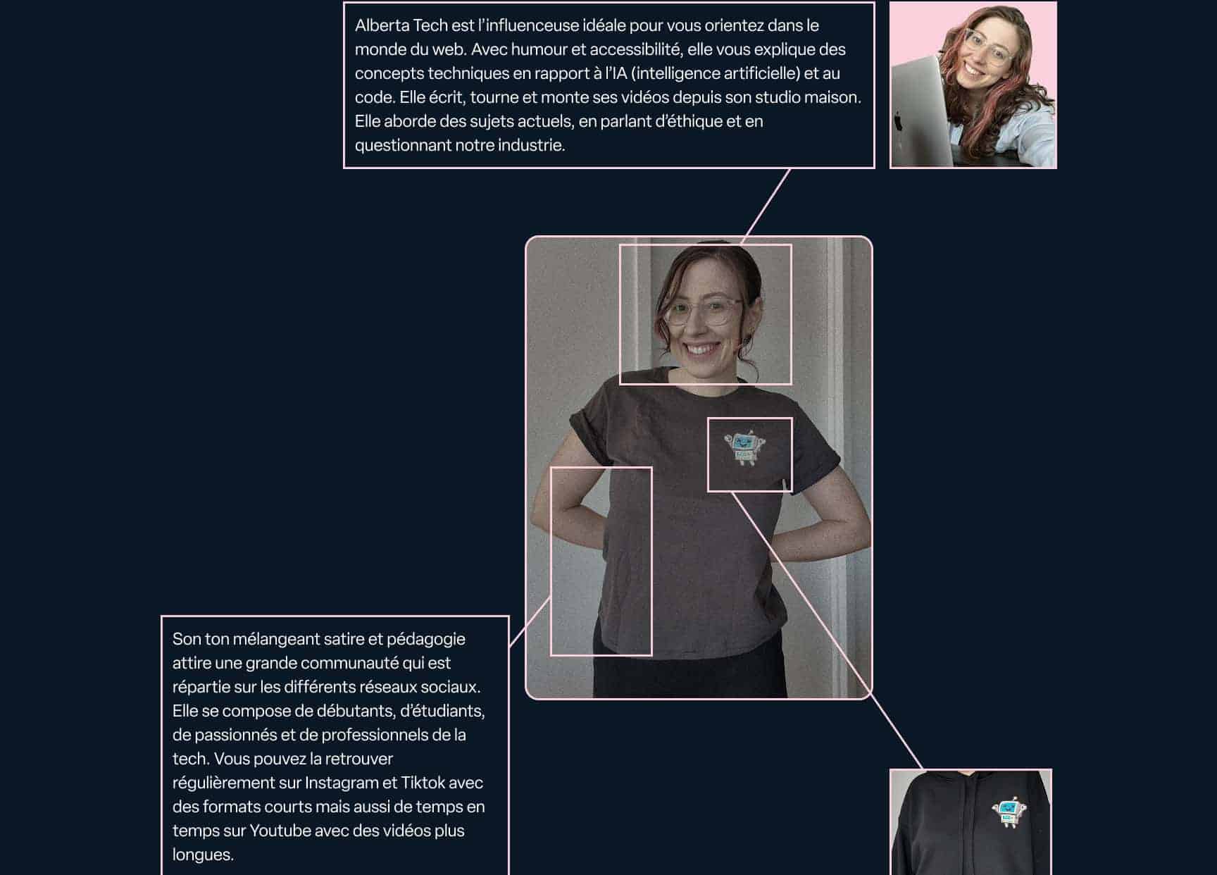 exemple d'un essai de design pour la page promotionnelle dans Figma