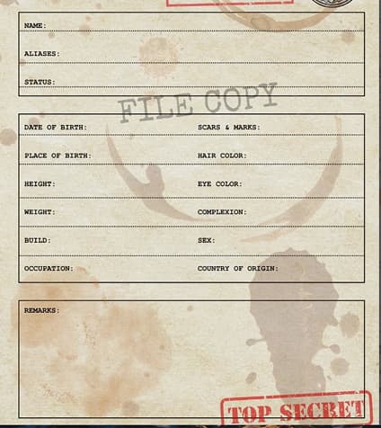 exemple d'un dossier top secret