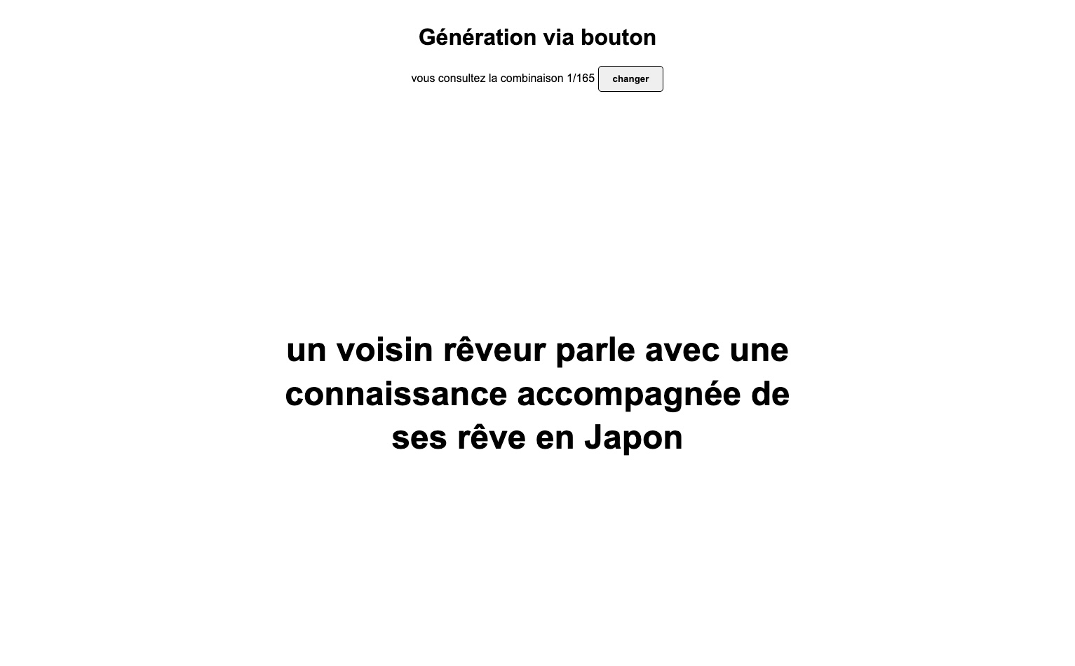 capture d'écran du troisième exercice des phrases