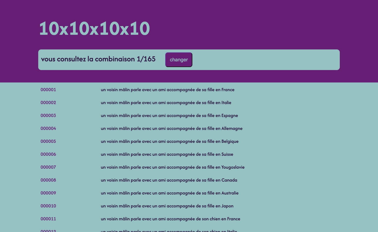 capture d'écran du troisième exercice des phrases
