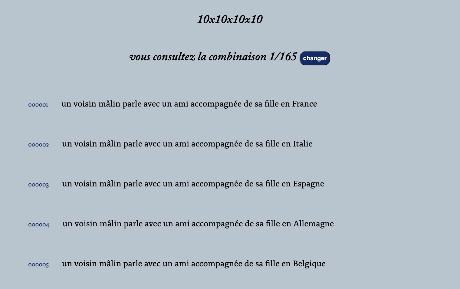 capture d'écran de mon troisième exercice des phrases